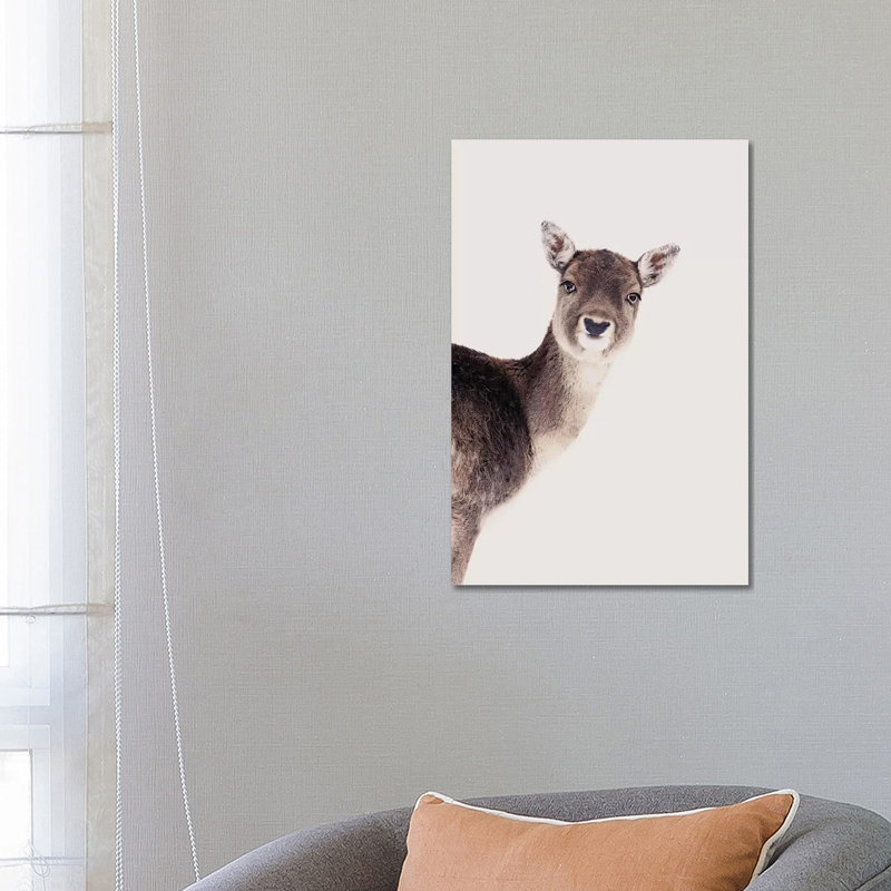 Deer Peekaboo Rose by Monika Strigel - Wrapped Canvas Print, 66.04 cm H x 45.72 cm W x 3.175 cm D
