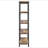 Antique Nutmeg and Black 4-shelf Bookcase-829553232