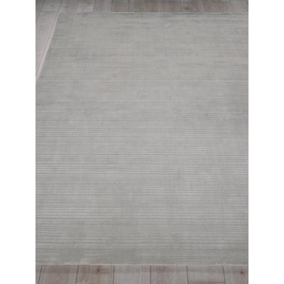 Cavallo Modern handloomed Nylon/Wool Silver Area Rug