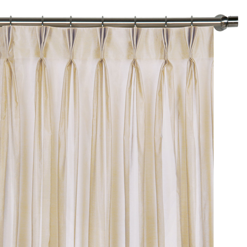 Ambiance Trevira Sheer Semi Sheer Curtain Single Panel, 40" W x 84" L, Almond