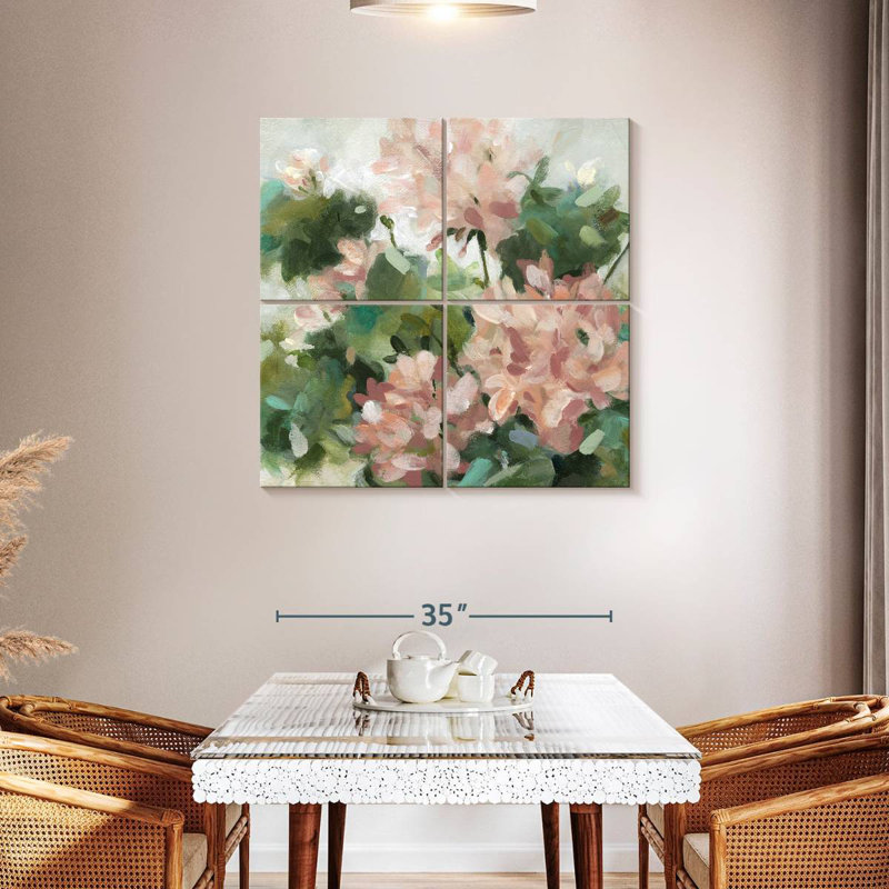 Geranium Garden, 38" H x 38" W