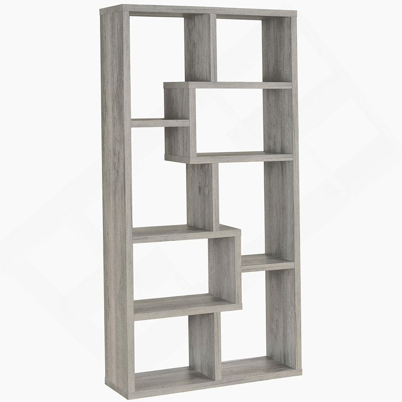 7-Shelf Bookshelf, Bookcase With Open Compartments