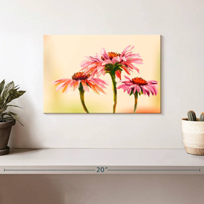 Harnek complexe fleurs d'échinacée, H 8 po x l 12 po
