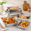 Ensemble de 6 moules à pâtisserie rectangulaires en acier inoxydable pour moule à biscuits Brownie Casserole Lasagne, va au lave-vaisselle non toxique, argent