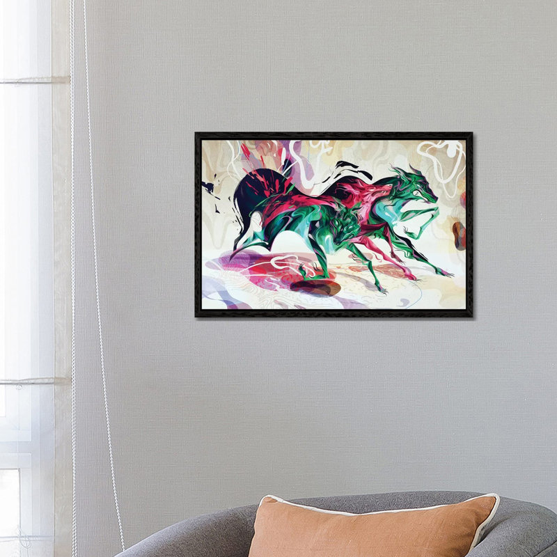 Working Hand In One Glove I by Sija Hong - Painting on Canvas, Black Framed, 66.04 cm H x 45.72 cm W
