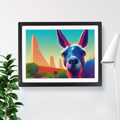 Portrait of a Donkey - Framed Print