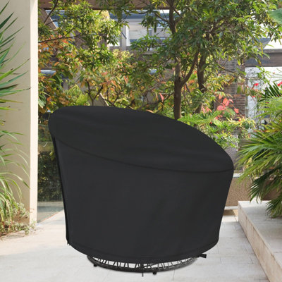Papasan Chair Cover Waterproof for Circle Chair-40x40x36in | 40inch Egg Chair Cover w/ Zipper for Wicker Oversized Bowl Chair, Swivel Papasan Chair,Round Wicker Chair
