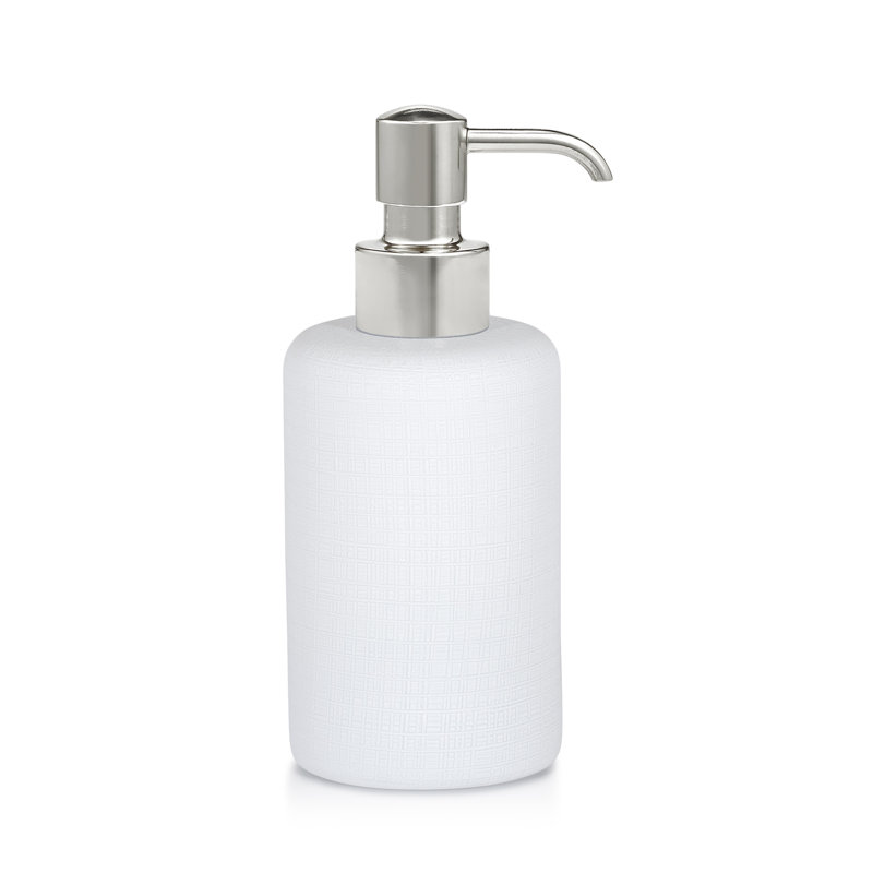 Soap Dispenser, White/Polished Nickel