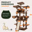 Lima Pet Heavy Duty Carpet 68 Inch Multi-Level Cat Tree Condos and Scratching Posts Included-364105957