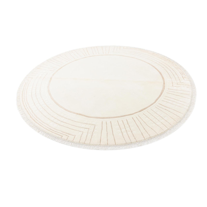 Tapis rond beige clair Osborne
