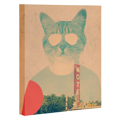 «Cool Cat» par Ali Gulec, reproduction d'art graphique sur toile tendue