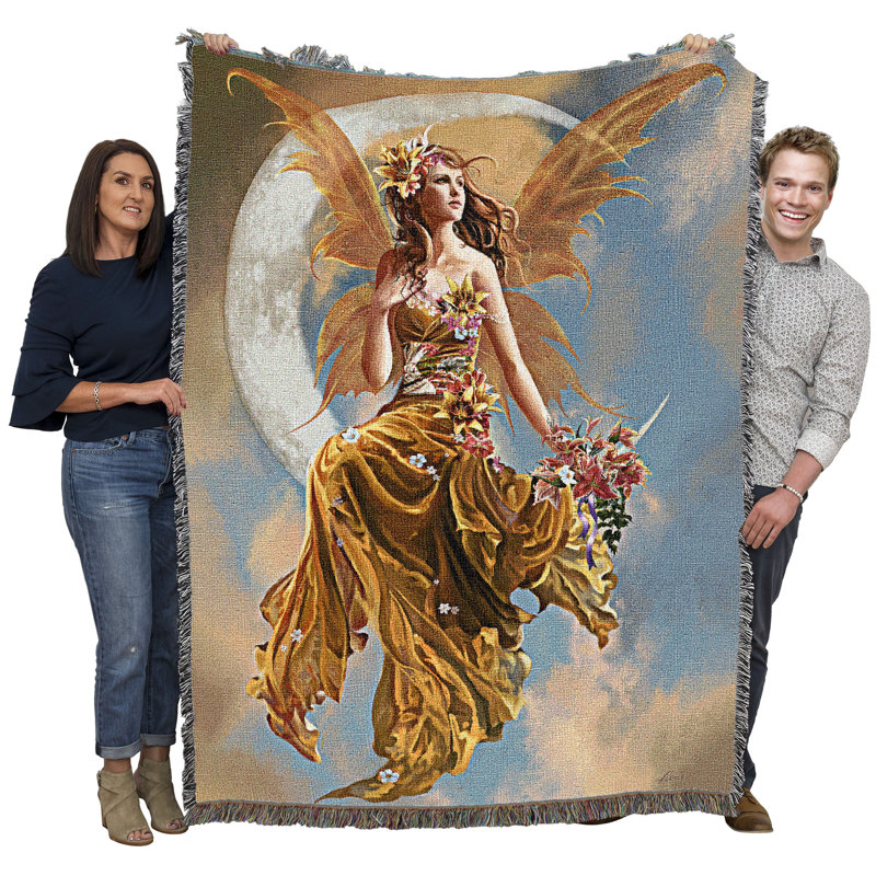 Jeté en coton Pure Country Weavers Earth Moon tissé à partir de coton (72 x 54)