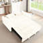 Canapé-lit pliable 65 po 3-en-1 65 po, canapé-lit double en velours moderne, canapé-lit à dossier réglable, sac de rangement et coussin, convient au salon, à la chambre à coucher (beige)