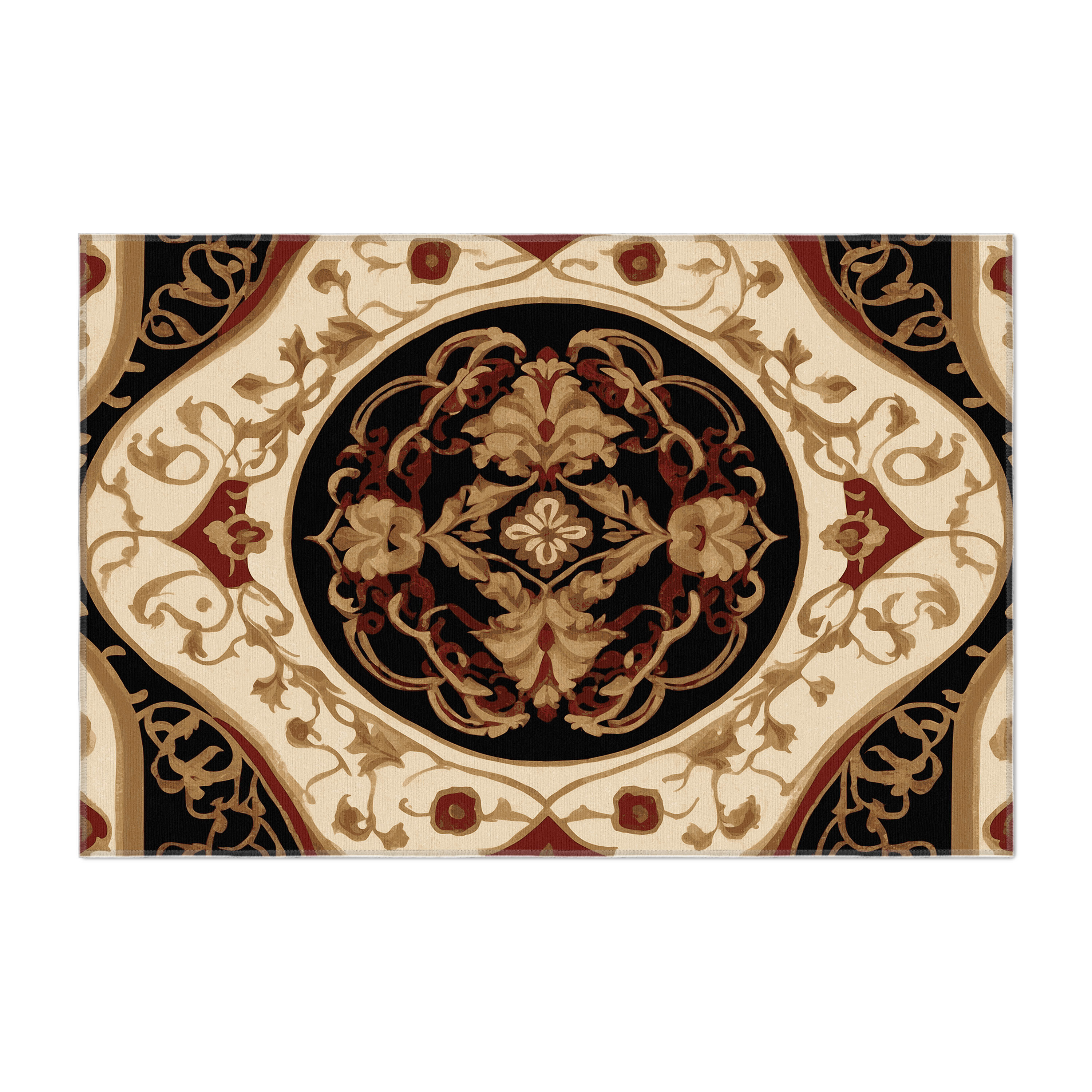 Fleur De Lis Living Baroque Bloom Indoor And Outdoor Area Rug | Wayfair
