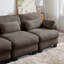 Canapé modulaire à compression en chenille brun pour la maison