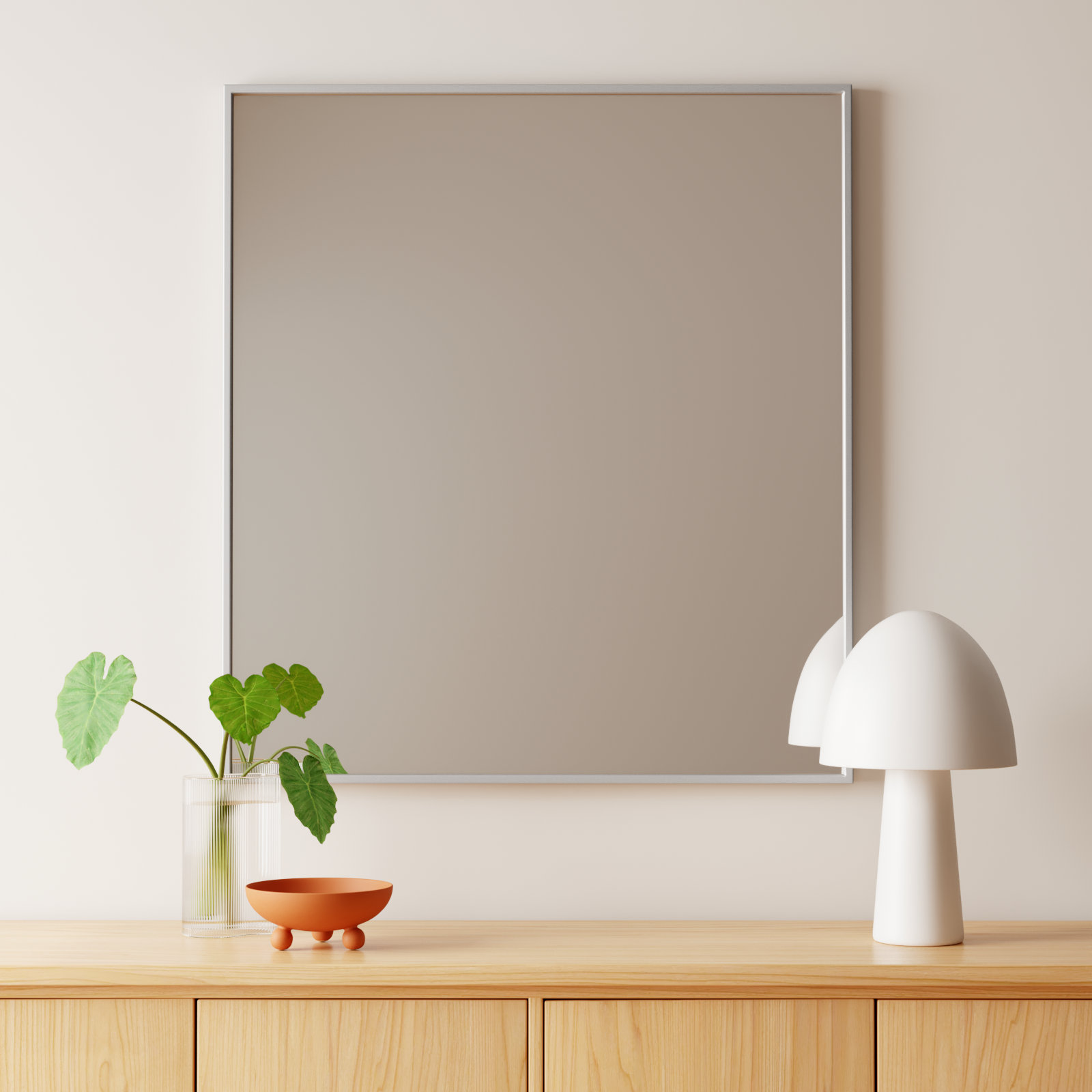 Sabine Accent Mirror, 40" x 36", Silver
