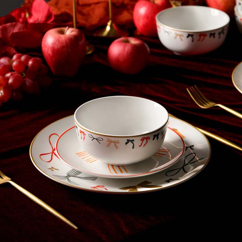 Stone Lain Rosie 24-Piece Dinnerware Set Porcelain