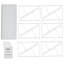 Support mural pour plan de rangement mural avec 12 supports pivotants, organisateur de rangement à imprimé bleu - chariot à dossiers mobile, supports de plan de construction, armoire à roulettes pour plan de travail