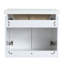 Meuble-lavabo de salle de bain moderne avec lavabo et porte de 36 pouces - Type de montage mural d'évier en céramique lourde de style 81,41 lb