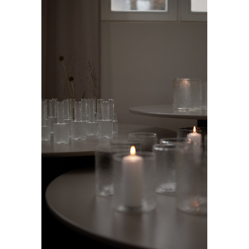 Vase de table en verre Turin, H 4,72 po x l 3,94 po x P 3,94 po