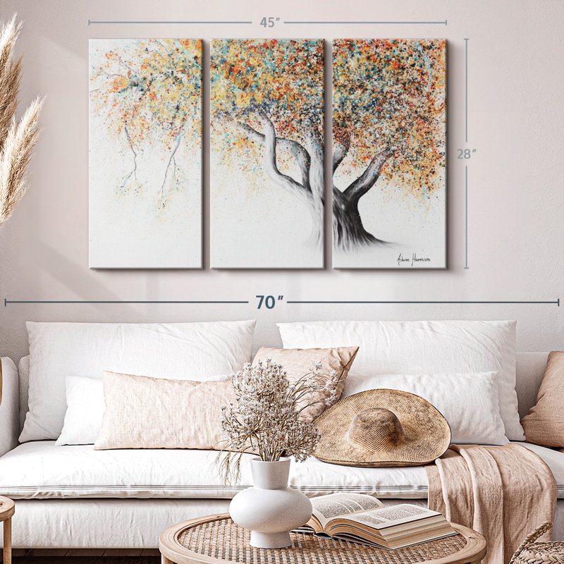 «Rusty Autumn Tree» sur toile, H 28 po x l 45 po x P 1,25 po