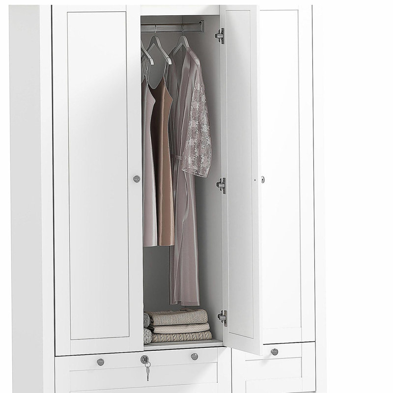 Garde-robe 3 portes, Blanc