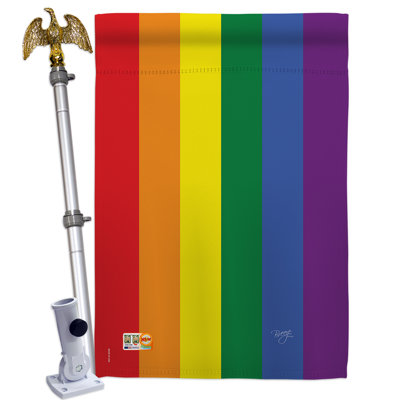 Ensemble de drapeaux en polyester 40 x 28 po Rainbow