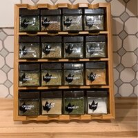 Kamenstein Kamenstein Bamboo Inspirations Spice Rack with Leaf Labels,  16-Cube, Wayfair