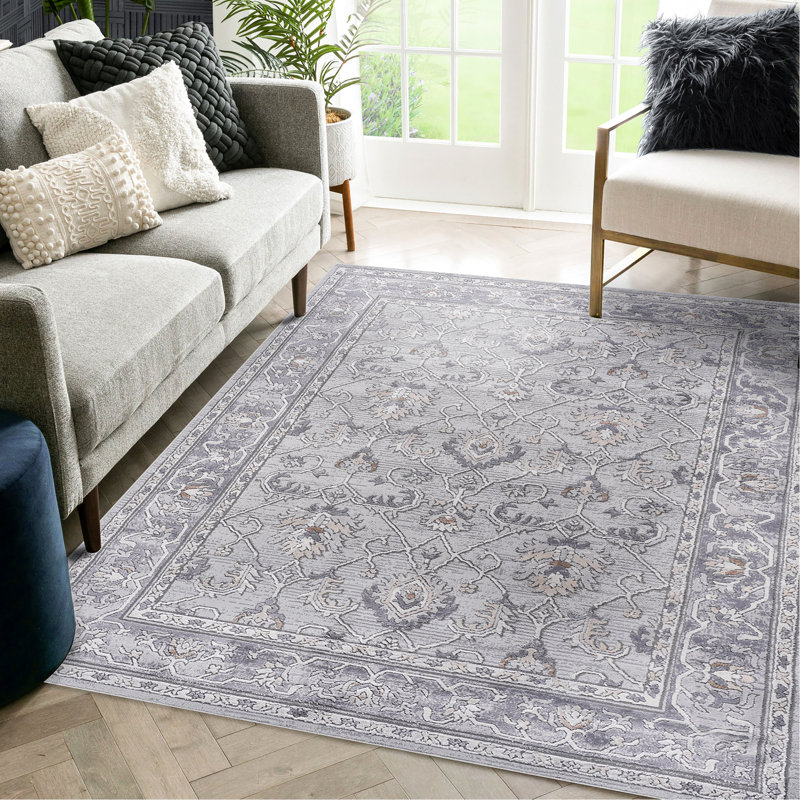/Grey 5X7 Area Rug - Non-Shedding And Fashionable For Living Room, Bedroom, Dining Room Stylish, Rectangle 5' x 7'