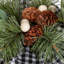 Woven Design Nested Box Décor With Pine Cones And Bow Set Of 3