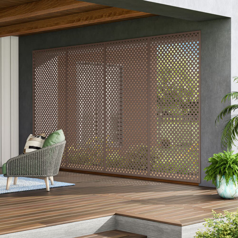 Espresso 4 ft. x 8 ft. Privacy Vinyl Lattice Panel