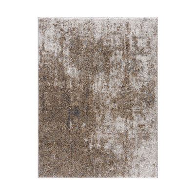 Grey+Cream Area Rug, Cozy Shag Design, 6X9', Super Soft , Non-Slip Backing, Easy To Clean For High-Traffic Locations Abstract Mat, Grey+Cream, 6'6"W X 9'L, High Pile, Transparent Latex Reverse,