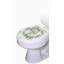 Adhésif décoratif de siège de toilette Whimsical Happy Place - Couvercle de vinyle autocollant statique-52370337