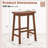 Saddle-Seat Counter Height Stools Set of 2 Backless Barstools w/ Curved Seat-1578976393
