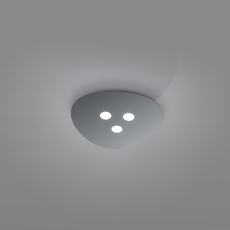 Scudo 3 - Light 12.5984" LED Flush Mount, Gray
