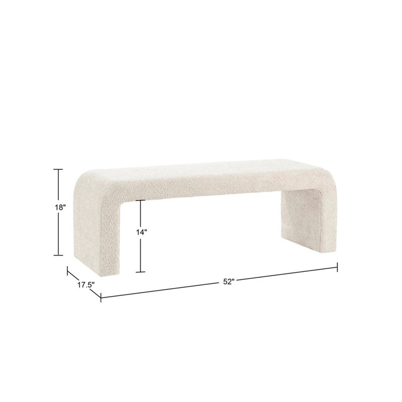 Banc Boucle Waterfall, Crème, crème