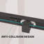 Cabine de douche d'angle 34 po x 34 po x 76 po, porte de douche coulissante double avec verre trempé 1/4 po facile à nettoyer, conception peu encombrante-120793846-109709524