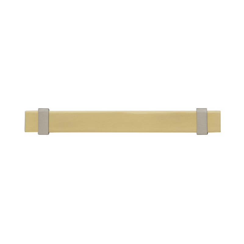 Poignée barre Overton, Or brossé / nickel satiné, 5 1/16 po D'un centre à l'autre