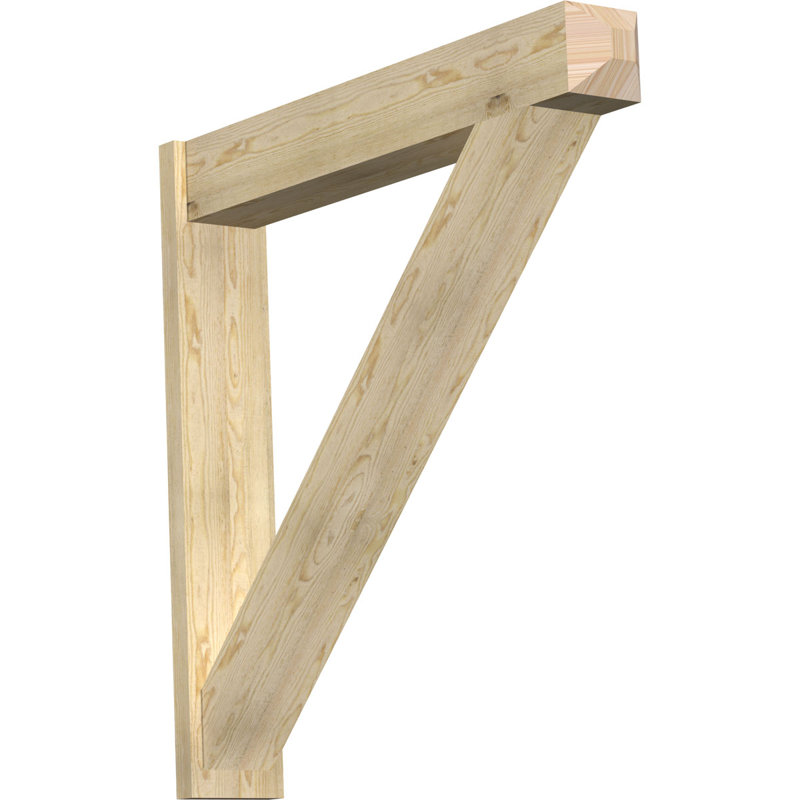 Artisan traditionnel en bois rustique, Sapin Douglas de 8 po (sciage brut), P 48 po x H 48 po