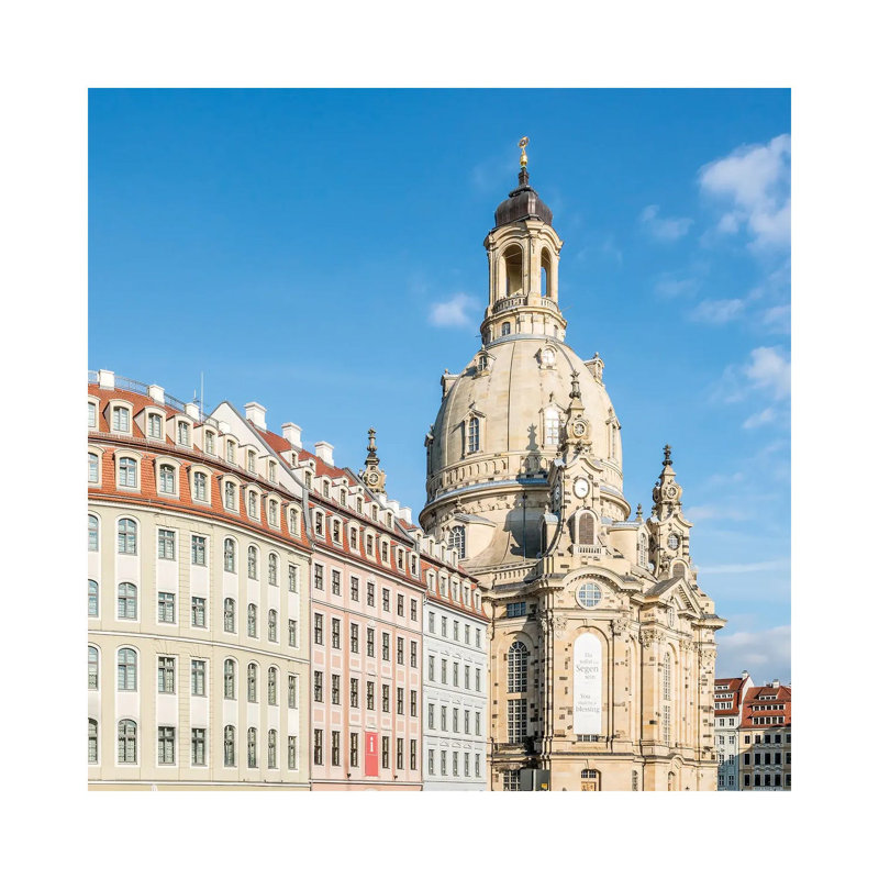 Frauenkirche at the Neumarkt in Dresden 1 Piece Wrapped Canvas Wall Art, 30.48cm H x 30.48cm W x 1.91cm D