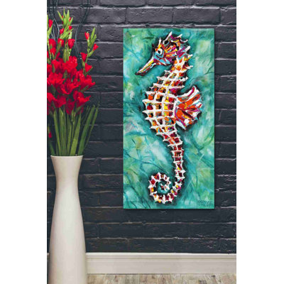 «Radiant Seahorse II» par Carolee Vitaletti, art mural sur toile