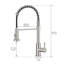 Robinet de cuisine avec douchette extractible en acier inoxydable-118543446