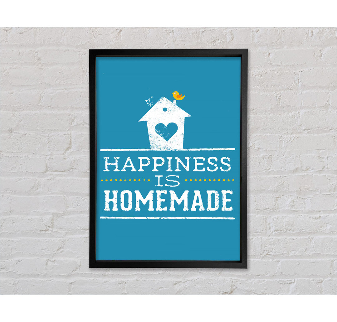 Happiness Is Homemade 1 - Einzelner Bilderrahmen Typografie auf Leinwand