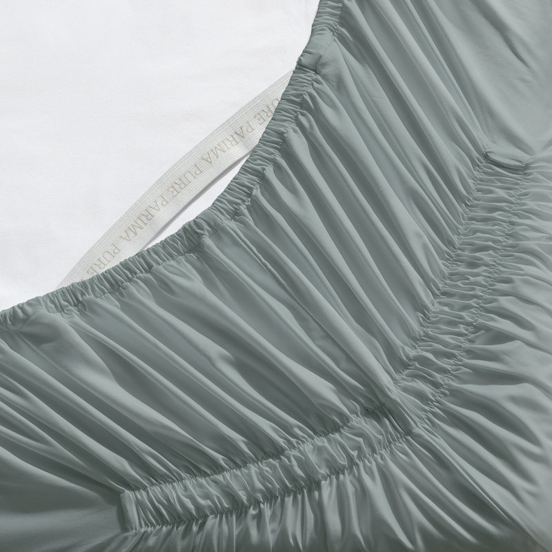 Ultra Percale Adjustable Fitted Sheet Fitted Sheet, Queen, Blue