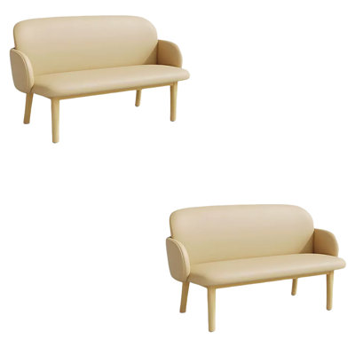 Light Luxury Cafe Dessert Shop Restaurant Bench Faux Leather Upholstered Bench