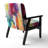 Maekayla - Fashion Model With Vivid Make Up II - Velvet Upholstered Glam Accent Arm Chair-639801260