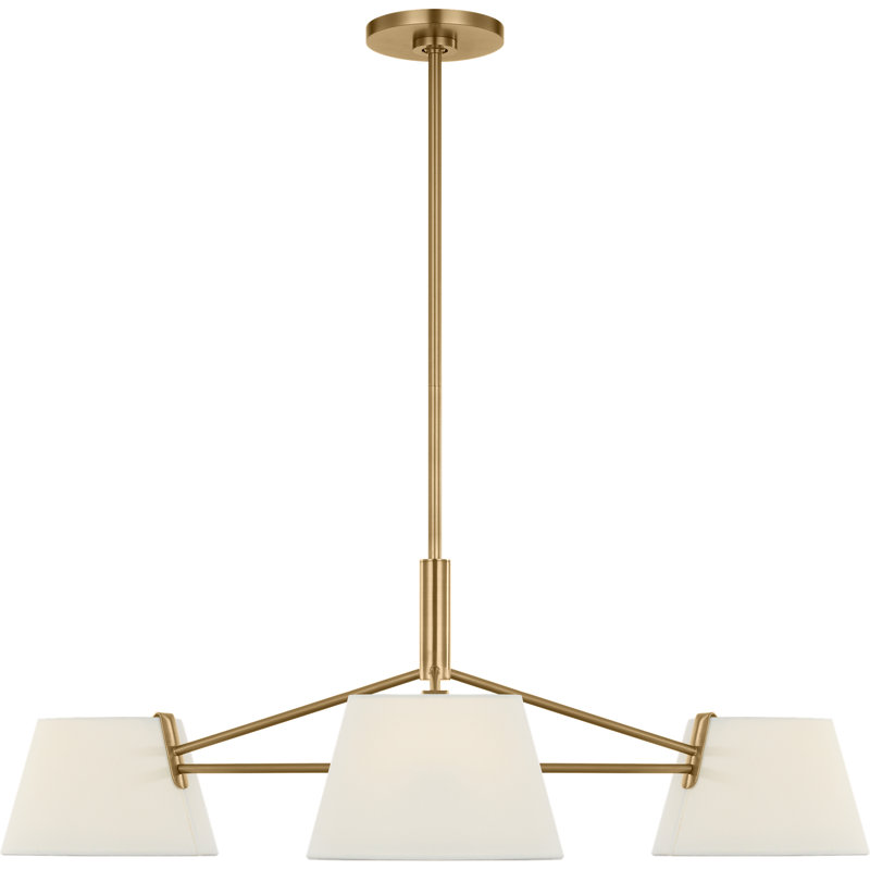 Raquelle Richard June Transitional Hale Chandelier, 36, Estate Brass