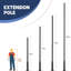 Lampadaire en acier galvanisé robuste de 16 pi pour l'éclairage extérieur, conception à fixation latérale avec base renforcée pour panneaux solaires, stationnements, cours et zones résidentielles