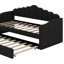 Lit de jour simple tapissier avec couchette, canapé-lit en velours avec ports USB-99795218