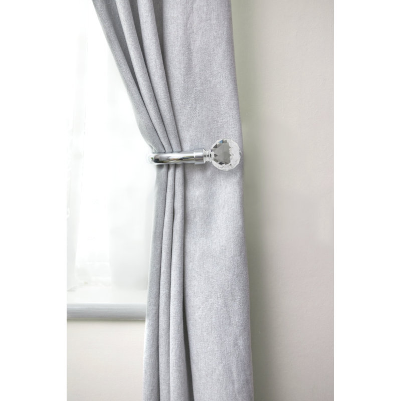 Crystal 20cm Curtain Holdback, Chrome